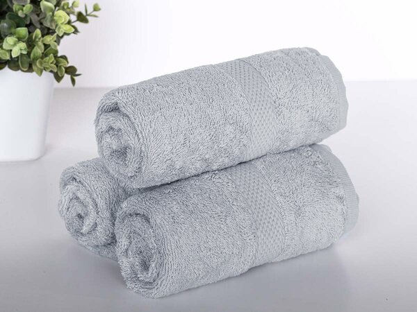 XPOSE® Froté uterák VERONA 3 ks - svetlo sivý 30x50 cm