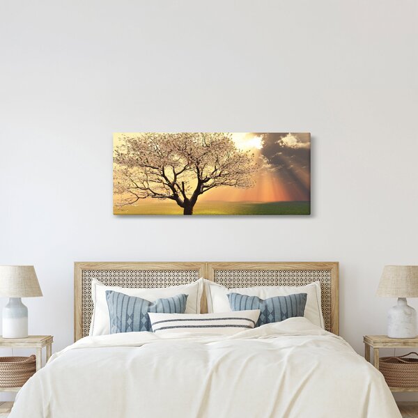 Obraz stromu na lúke (120x50 cm)