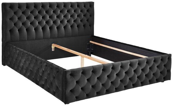 ČALÚNENÁ POSTEĽ, 180/200 cm, čierna Ambia Home - Postele