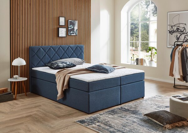 BOXSPRINGOVÁ POSTEĽ, 160/200 cm, tmavomodrá Carryhome - Online Only spálne, Online Only
