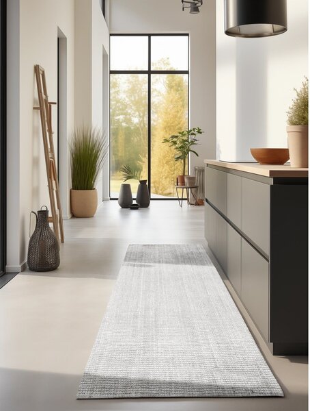 Svetlosivý obojstranný/ručne tkaný jutový behúň 80x200 cm Bouclé Jaipur – Hanse Home