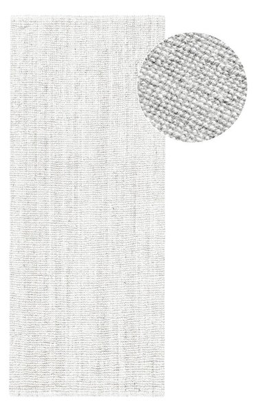 Svetlosivý obojstranný/ručne tkaný jutový behúň 80x200 cm Bouclé Jaipur – Hanse Home
