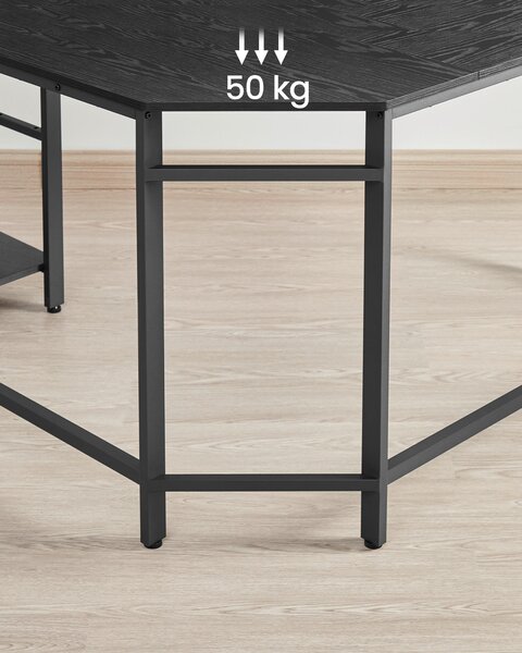 ROHOVÝ PÍSACÍ STÔL, čierna, 138/138/76 cm Boxxx - Online Only kancelárie, Online Only