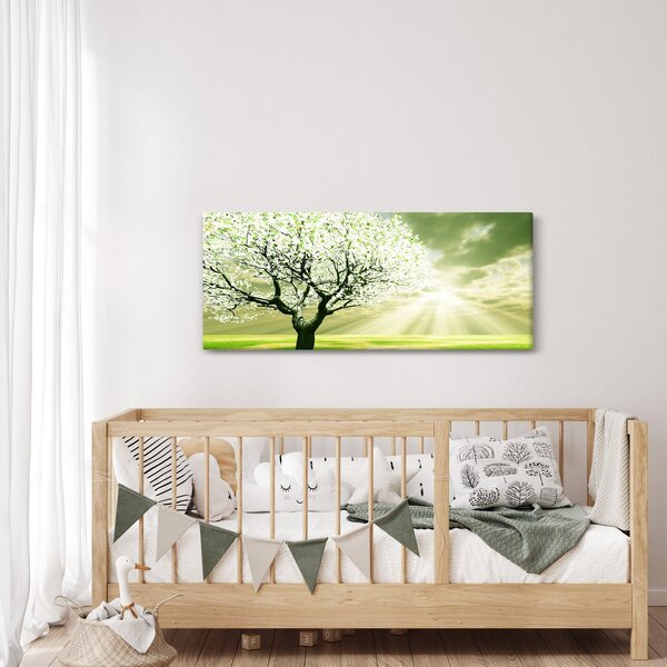 Obraz stromu na lúke (120x50 cm)