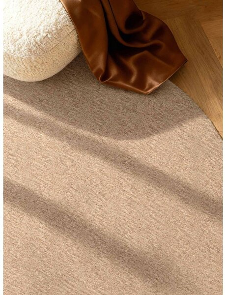 Ručne tkaný vlnený okrúhly koberec v prírodnej farbe ø 160 cm Puristic Knots – Elle Decoration