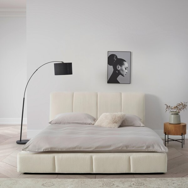 ČALÚNENÁ POSTEĽ, 180/200 cm, biela Livetastic - Online Only spálne, Online Only