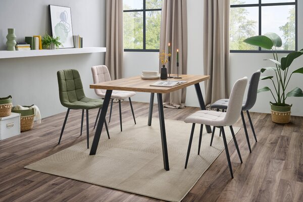 JEDÁLENSKÝ STÔL, čierna, farba duba, 140/90/76 cm Hom`in - Obývacie zostavy