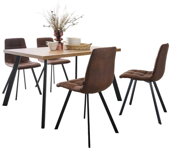 JEDÁLENSKÝ STÔL, čierna, farba duba, 140/90/76 cm Hom`in - Obývacie zostavy