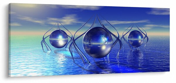 Obraz abstrakcie - voda (120x50 cm)