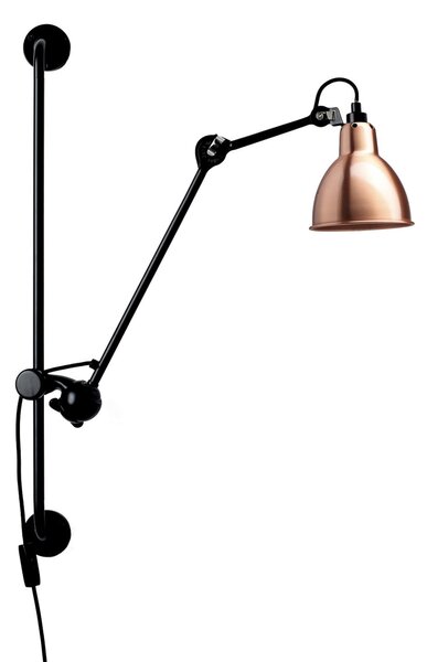 Nástenné Svietidlo Lampe Gras, 201 Round, Čierna, Obývacia izba, Kov, Dizajnový