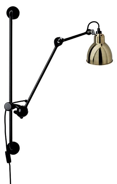 Nástenné Svietidlo Lampe Gras, 201 Round, Čierna, Obývacia izba, Kov, Dizajnový