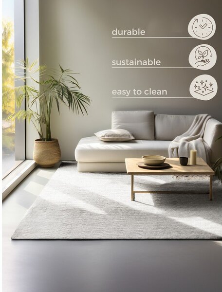 Svetlosivý obojstranný/ručne tkaný jutový koberec 160x230 cm Bouclé Jaipur – Hanse Home