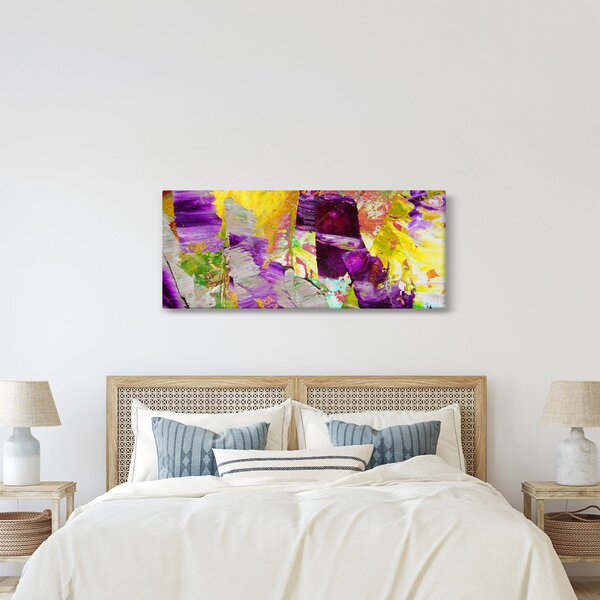 Obraz abstrakcie - maľba (120x50 cm)