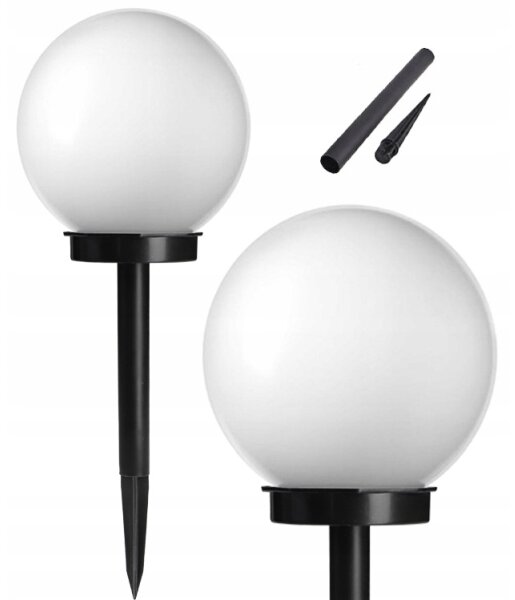 LED solárna lampa LED/1,2 V 6500 K 200 mAh pr. 10 cm IP44 biela/čierna