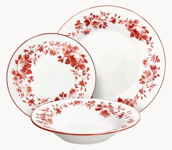 Vianočná porcelánová súprava riadu New Charlotte, 6 osôb, 18 ks