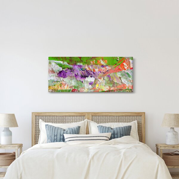 Obraz abstrakcie - maľba (120x50 cm)