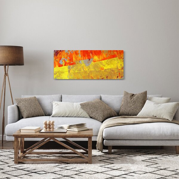 Obraz abstrakcie - maľba (120x50 cm)