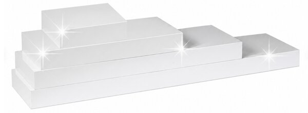 KONDELA Polica, biely lesk, 120x25, GANA FY 11044-1