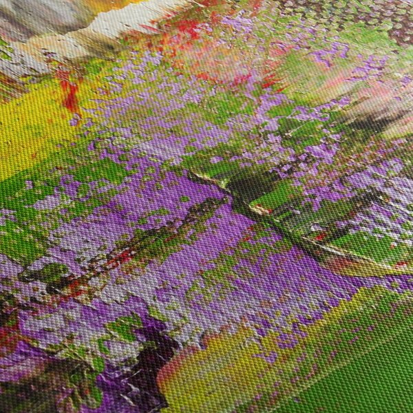 Obraz abstrakcie - maľba (120x50 cm)