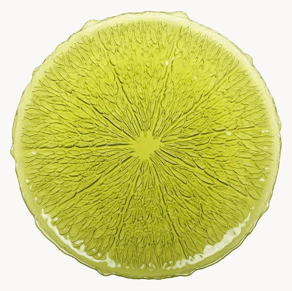 Sklenené plytké taniere Lemon, 6 ks