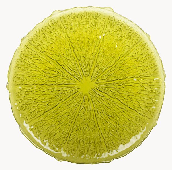 Sklenené servírovacie taniere Lemon, 6 ks