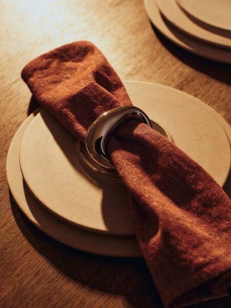 Ferm Living Krúžky na obrúsky Orrith Napkin Rings set 4ks, silver