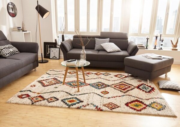 Hanse Home, Kusový koberec Nomadic 102693 Geometric Creme, 200x290, viacfarebná, obývacia izba