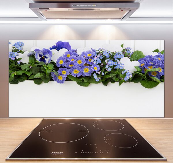 Panel do kuchyne Modré kvety pl-pksh-120x60-f-99973378