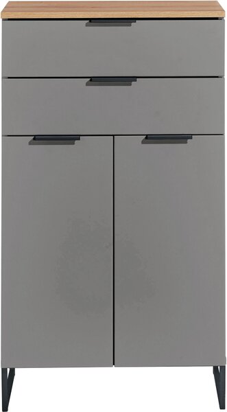STREDNE VYSOKÁ SKRINKA, sivá, farba duba, 60/106/32 cm home24 - Kúpeľňové skrinky, Online Only