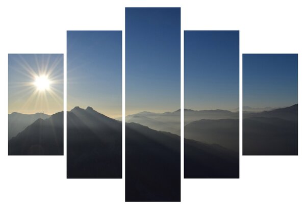 Obraz - Nad vrchol hôr (150x105 cm)