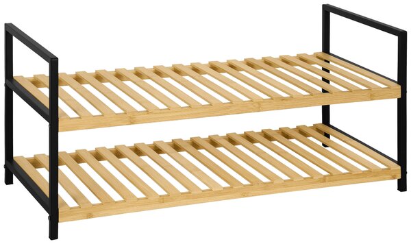 REGÁL NA TOPÁNKY, prírodná farba, čierna, 70/32/30 cm Carryhome - Online Only drobný nábytok, Online Only