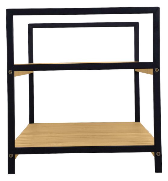 REGÁL NA TOPÁNKY, prírodná farba, čierna, 70/32/30 cm Carryhome - Online Only drobný nábytok, Online Only