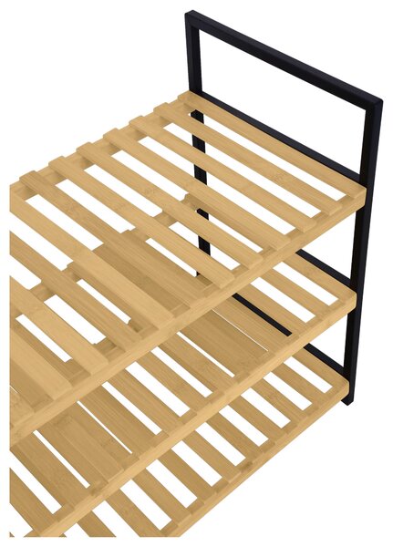 REGÁL NA TOPÁNKY, prírodná farba, čierna, 70/48,5/30 cm Carryhome - Online Only drobný nábytok, Online Only