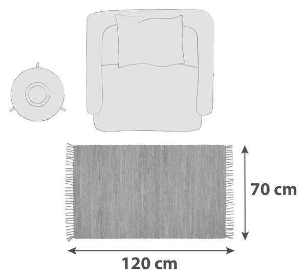RUČNE TKANÝ KOBEREC, 70/120 cm, tyrkysová Boxxx - Koberce