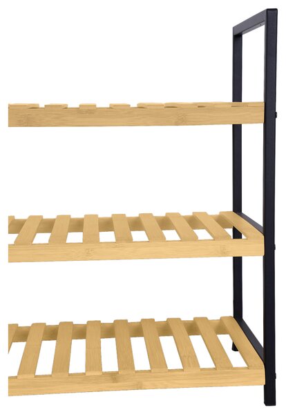 REGÁL NA TOPÁNKY, prírodná farba, čierna, 70/48,5/30 cm Carryhome - Online Only drobný nábytok, Online Only