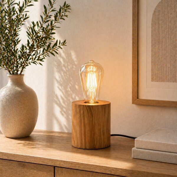 Brilliant - Stolná lampa WOODRA 1xE27/20W/230V borovica