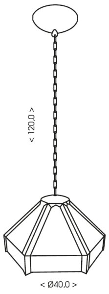 BRILAGI - Tiffany vitražový luster na reťazi EMERALD 1xE27/60W/230V pr. 40 cm