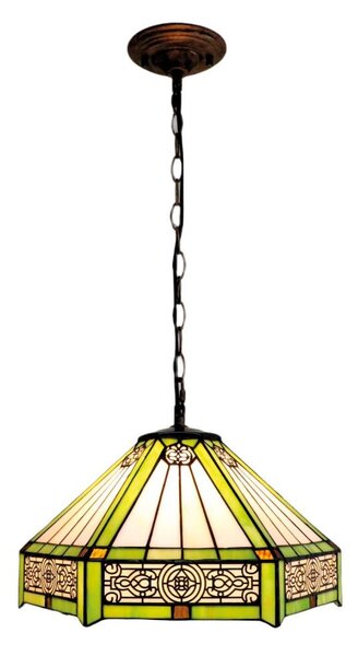 BRILAGI - Tiffany vitražový luster na reťazi EMERALD 1xE27/60W/230V pr. 40 cm