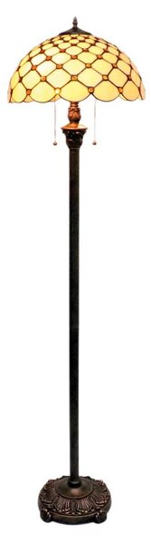 BRILAGI - Tiffany vitrážová stojacia lampa IVORY SMOOTH 2xE27/60W/230V