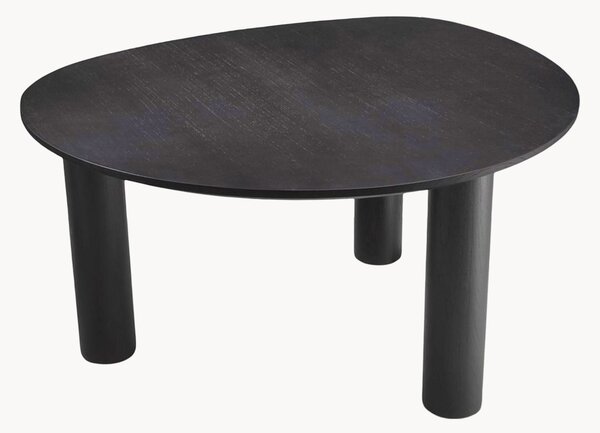 Jedálenský stôl organického tvaru z dreva mindi Lombardo, 150 x 135 cm