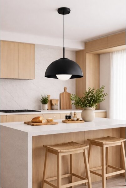 BRILAGI - Závesné svietidlo na lanku COSMO 1xE27/60W/230V priem. 30 cm čierna