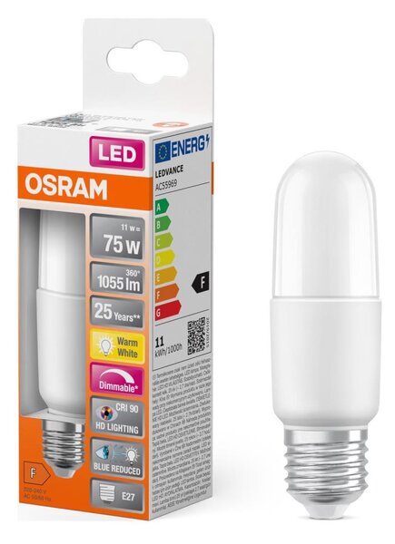 LED Stmievateľná žiarovka E27/11W/230V 2700K CRI 90 - Osram