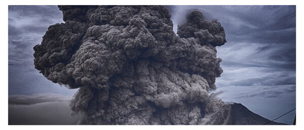 Obraz - Sopečná erupcia (120x50 cm)