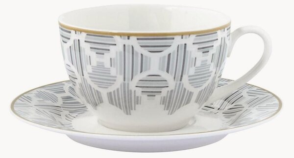 Šálky na kávu z nového kostného porcelánu's podšálkami Osaka, 6 ks
