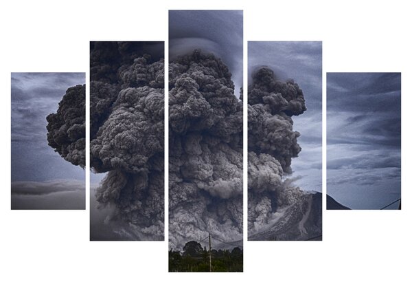 Obraz - Sopečná erupcia (150x105 cm)