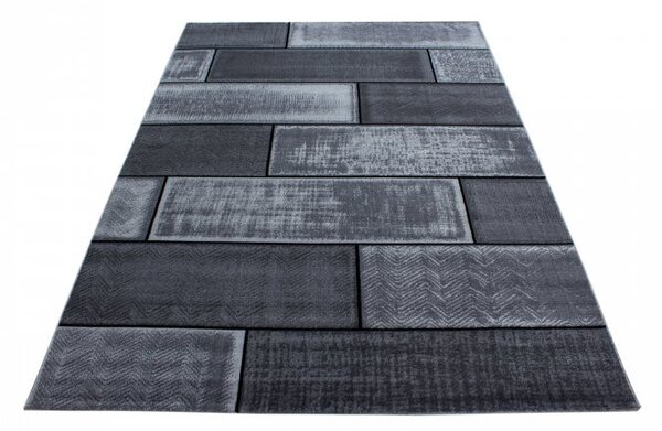Ayyildiz , Kusový koberec Plus 8007 black, 120x170, šedá, chodba / predsieň