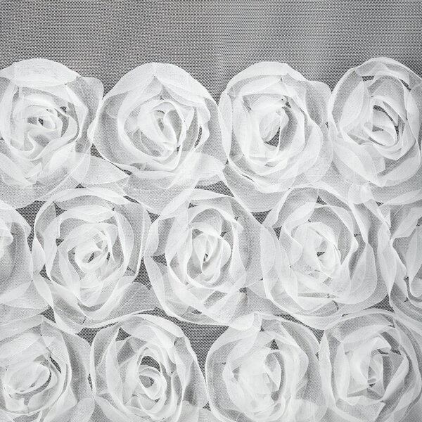 Dekorstudio Hotová biela záclona ROSES 4 na kolieskach 350x160cm