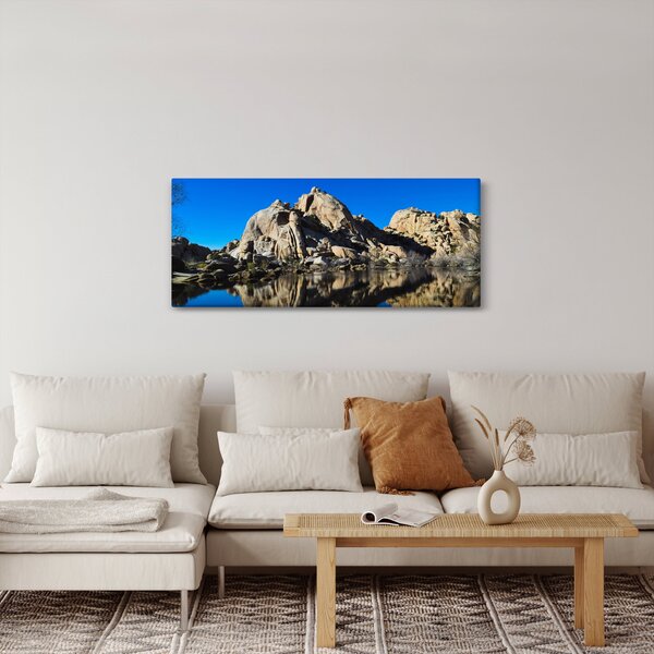 Obraz zrkadlenie skál (120x50 cm)