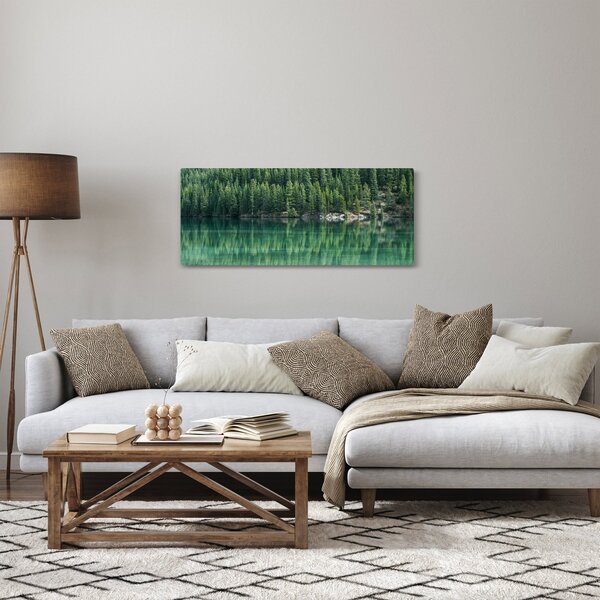 Obraz - Ihličnany pri jazere (120x50 cm)