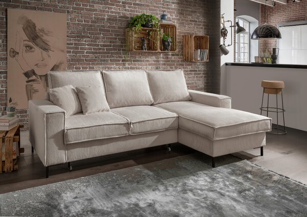 ROHOVÁ SEDAČKA, textil, béžová P & B - Sedačky, Online Only